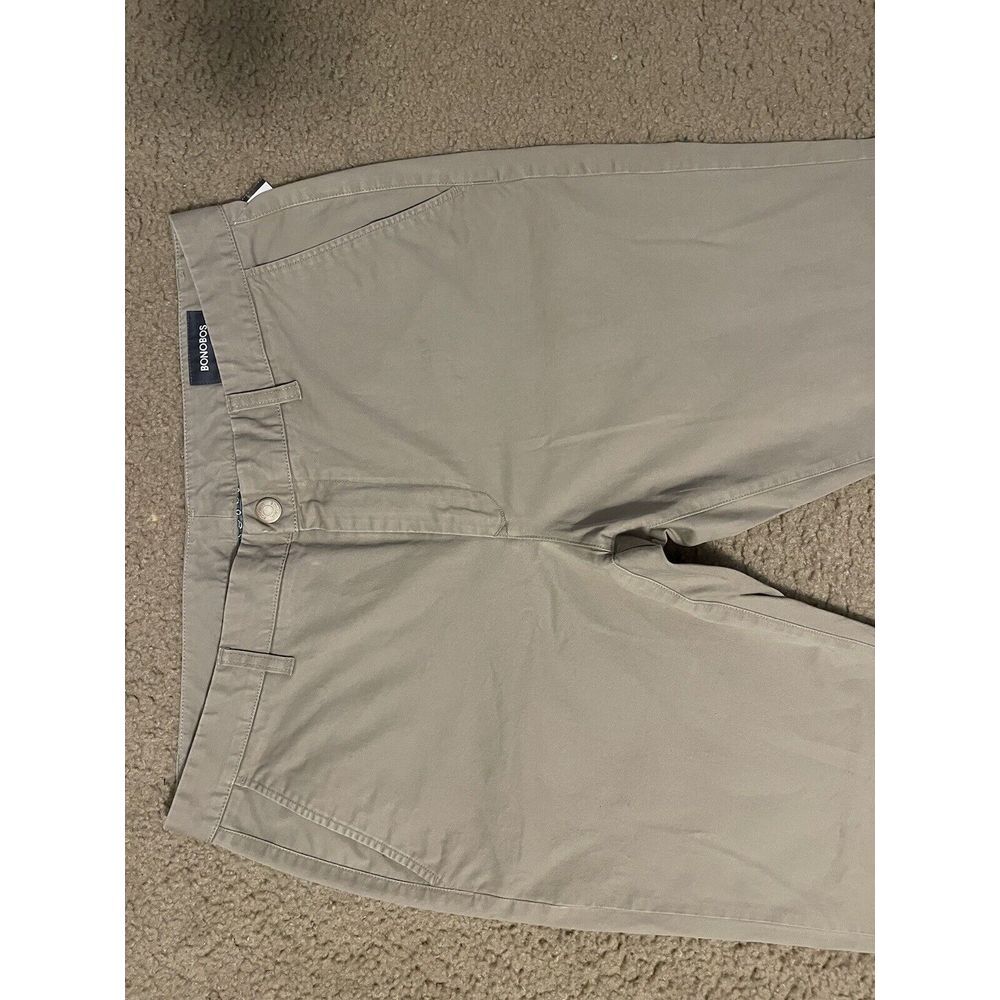 Bonobos Tailored Pants Men's 36 x 28 Beige Chino Straight Leg Cotton‎ Casual